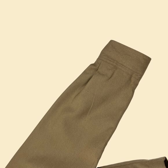 1990s silk M womens jacket, vintage 90s silk/linen brown windbreaker jacket - Picture 2 of 10